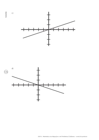 126
Correções
AAA 6 - Matemática nas Migrações e em Fenômenos Cotidianos – versão do professor
c)
d)
 