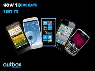 How toenerate
     g
Test it!
 