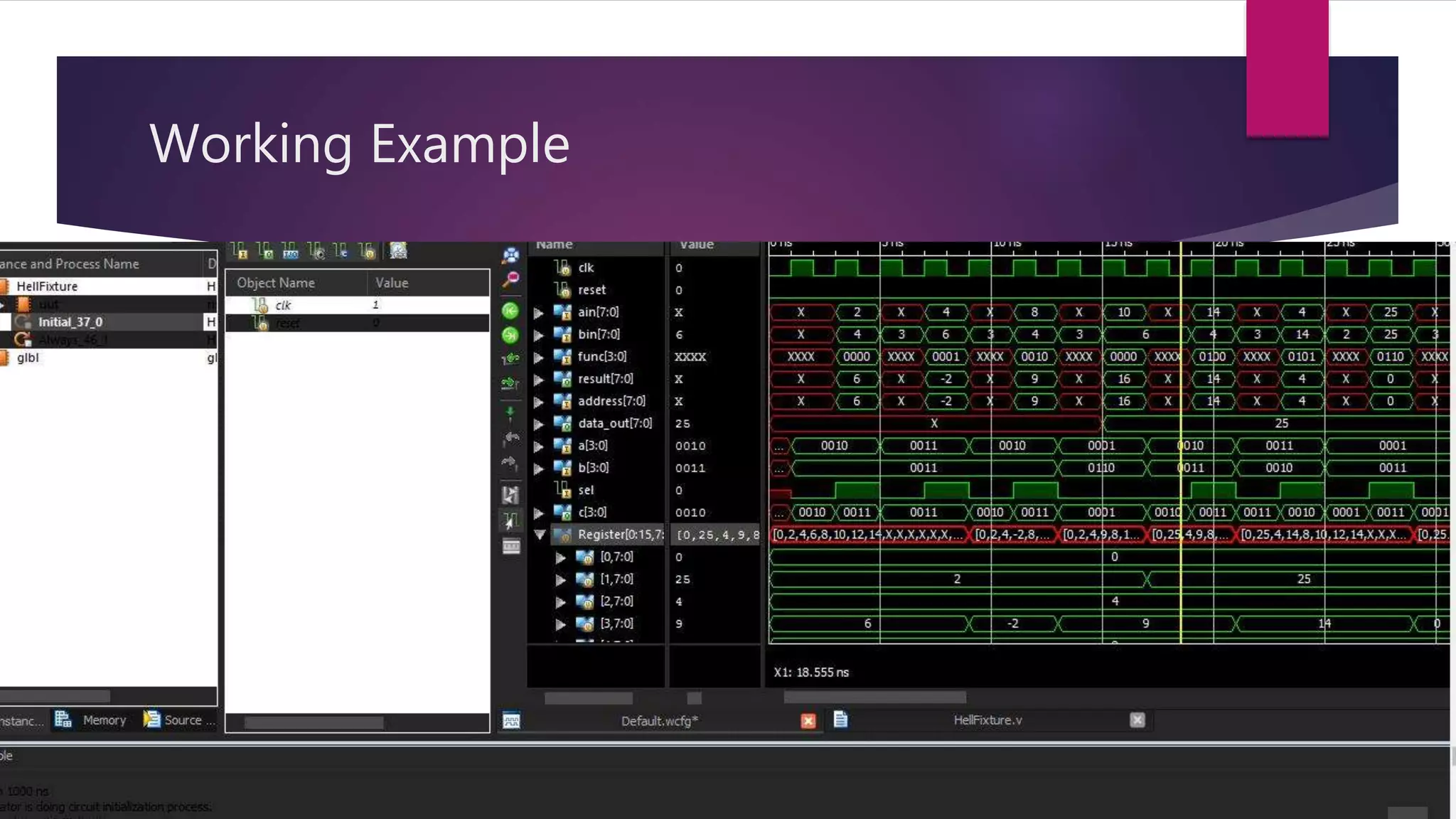 Working Example
 
