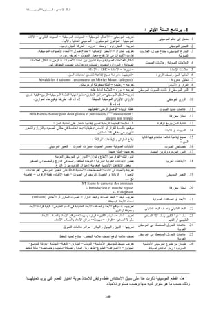 :




                                                                                               :                     .1
      –                  –                   –                            –
                                                                                                                           .1
                             .                           –
                         .                   –                –       –                    –                               .2
      .                          –                   –                        –                                            .3
                         .           –
                 –        –
                                                                                                                           .4
                .                                                                      :
                                                   D.C –                              –                                    .5
                             .                                                                                             .6
          Vivaldi-les 4 saisons- 1er concerto en Mi+1er Mouv. (allegro.)1                                :                 .7
                                      .                  –       –                                                         .8
                                                           –     –                                                         .9

  .                              4 3 2                                                                                    .10
                                                                          4 4 4
                                                                                                                          .11
Bélà Bartòk-Sonate pour deux pianos et percussion-3ème mouvement :
                                                                                                                          .12
                                                 allegro non troppo
               :                                                 .3                                                       .13
                                                                                                                          .14
                                                              .
                                                                                                                          .15
                                                         :"       "
                                                                                                                 :
                                                                                                                          .16
                                                                                                                          .17
                                         "       "
                                                         :                                                                .18
                                                     :

  –                                                                     :                                                 .19
                                                                        ...
                                          ST Saens-le carnaval des animaux
                                            I- Introduction et marche royale                                              .20
                                                               v- .L'élephant
 (unisson)                               –
                                                                                                                          .21
                                                                                      –
                                                                                                                          .22
                                                                            .
                                                                                  –                ‘ ‘       ‘   ‘        .23
                     .                                            –           –
                                                                                                                          .24

                                                                                                                          .25

                                                                                                                          .26
                                                                                                             :




                                                                                                                     1

                                                                      .

                                                                      140
 