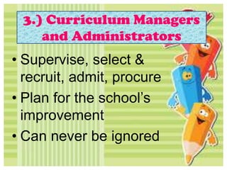 IMPLEMENTING THE CURRICULUM (curriculum development)