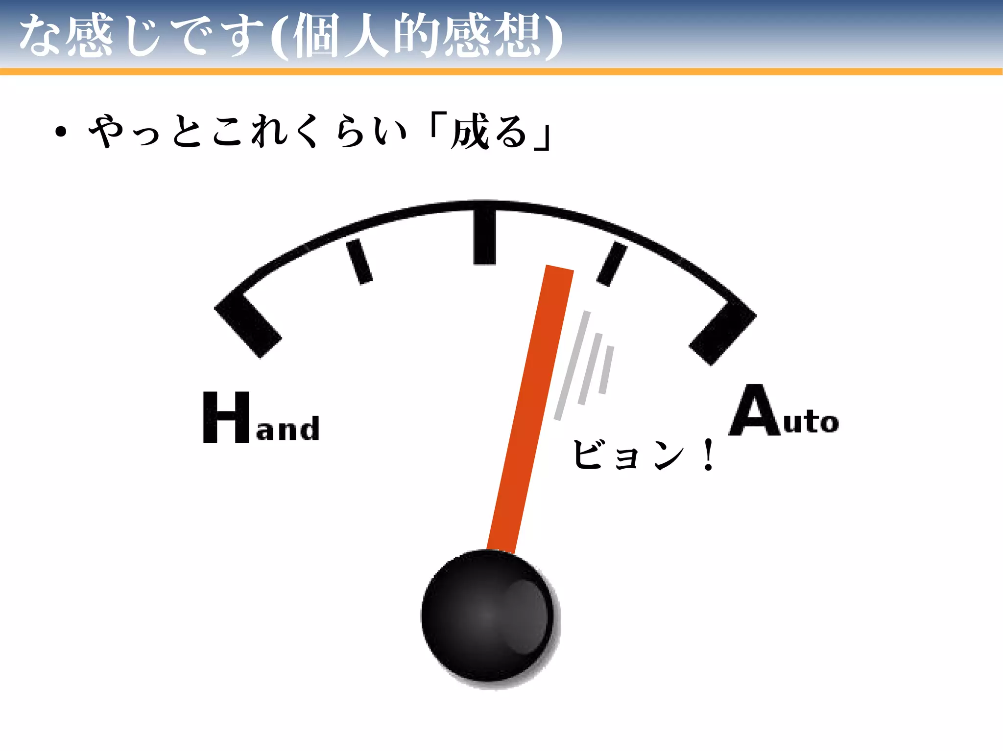 な感じです(個人的感想)
● やっとこれくらい「成る」
ビョン！
 