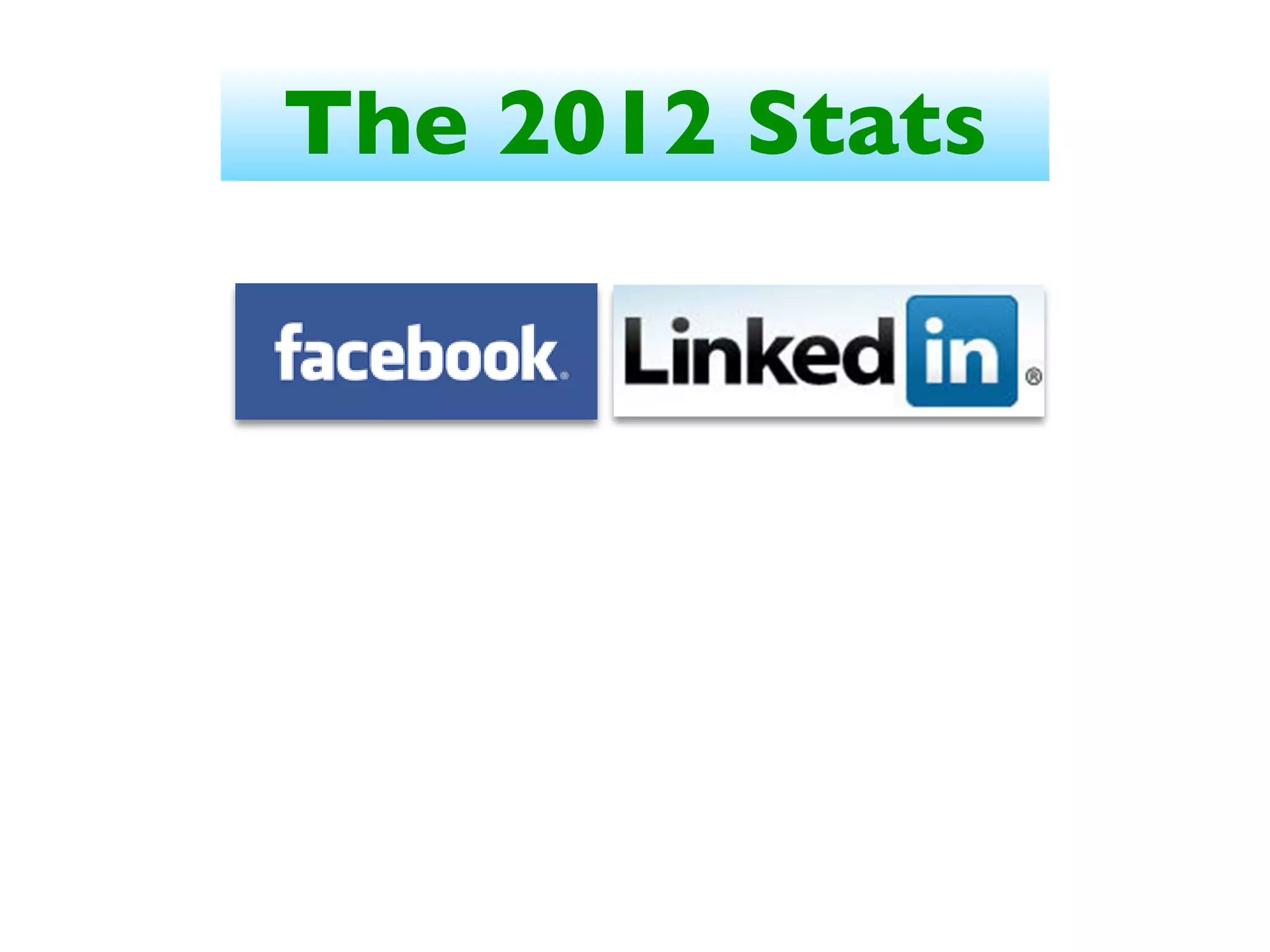 The 2012 Stats
 