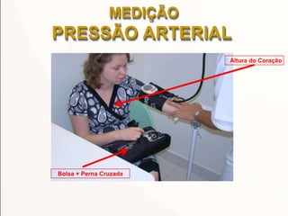 Altura do Coração
Bolsa + Perna Cruzada
MEDIÇÃO
PRESSÃO ARTERIAL
 