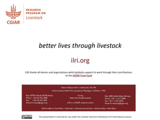 Integrating gender considerations into livestock genetic improvement programs in low to middle income countries