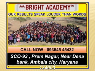 CALL NOW : 093545 45432
SCO-93 , Prem Nagar, Near Dena
bank, Ambala city, Haryana
134003
 