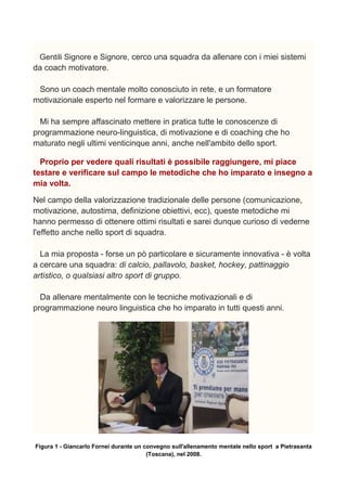 Lettera ad un allenatore di calcio