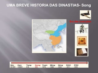 UMA BREVE HISTORIA DAS DINASTIAS- Song
Era das invenções
 