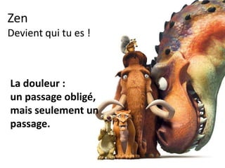 Zen : méditation
La méditation recherche le « vide » de
l’esprit pour lui permettre de se
reposer, de se renouveler, de
s’inventer.
http://www.psychologies.com/Culture/Philosophie-et-spiritualite/Meditation/Articles-et-Dossiers/Mediter-le-meilleur-des-antistress
 