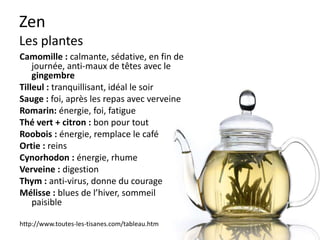 Zen : prière
3 meilleurs moments pour prier, au coucher du
soleil, la nuit et ainsi que l'aube.
Lorsque la personne s'éloigne des tâches
quotidiennes pour se concentrer sur la prière
qui est un moment d’amitié avec «Dieu».
http://www.etanchermasoif.com/2010/10/12/priere-pour-etre-un-peu-moins-con-un-jour/
 