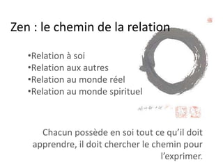 Zen le temps
•un temps pour lancer des pierres, et un temps pour
ramasser des pierres ; un temps pour embrasser, et un temps
pour s'éloigner des embrassements ;
•un temps pour chercher, et un temps pour perdre ; un
temps pour garder, et un temps pour jeter ;
•un temps pour déchirer, et un temps pour coudre ; un temps
pour se taire, et un temps pour parler ;
•un temps pour aimer, et un temps pour haïr ; un temps pour
la guerre, et un temps pour la paix.
 
