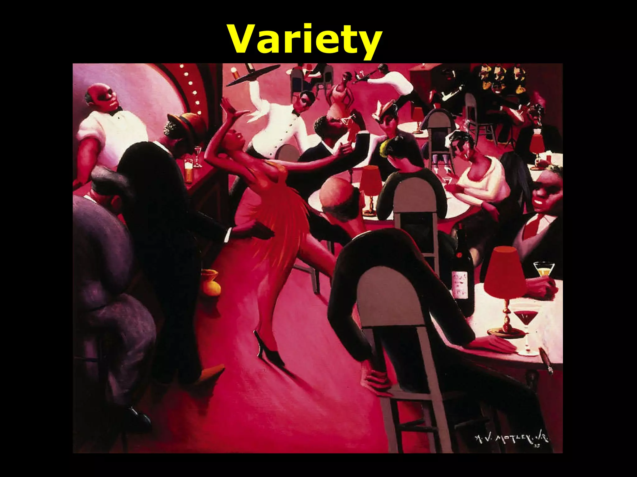 Figure 3.2, p.69:  ARCHIBALD J. MOTLEY JR.  Saturday Night  (1935). Oil on canvas. 81.3 cm  x  101.6 cm. Variety 