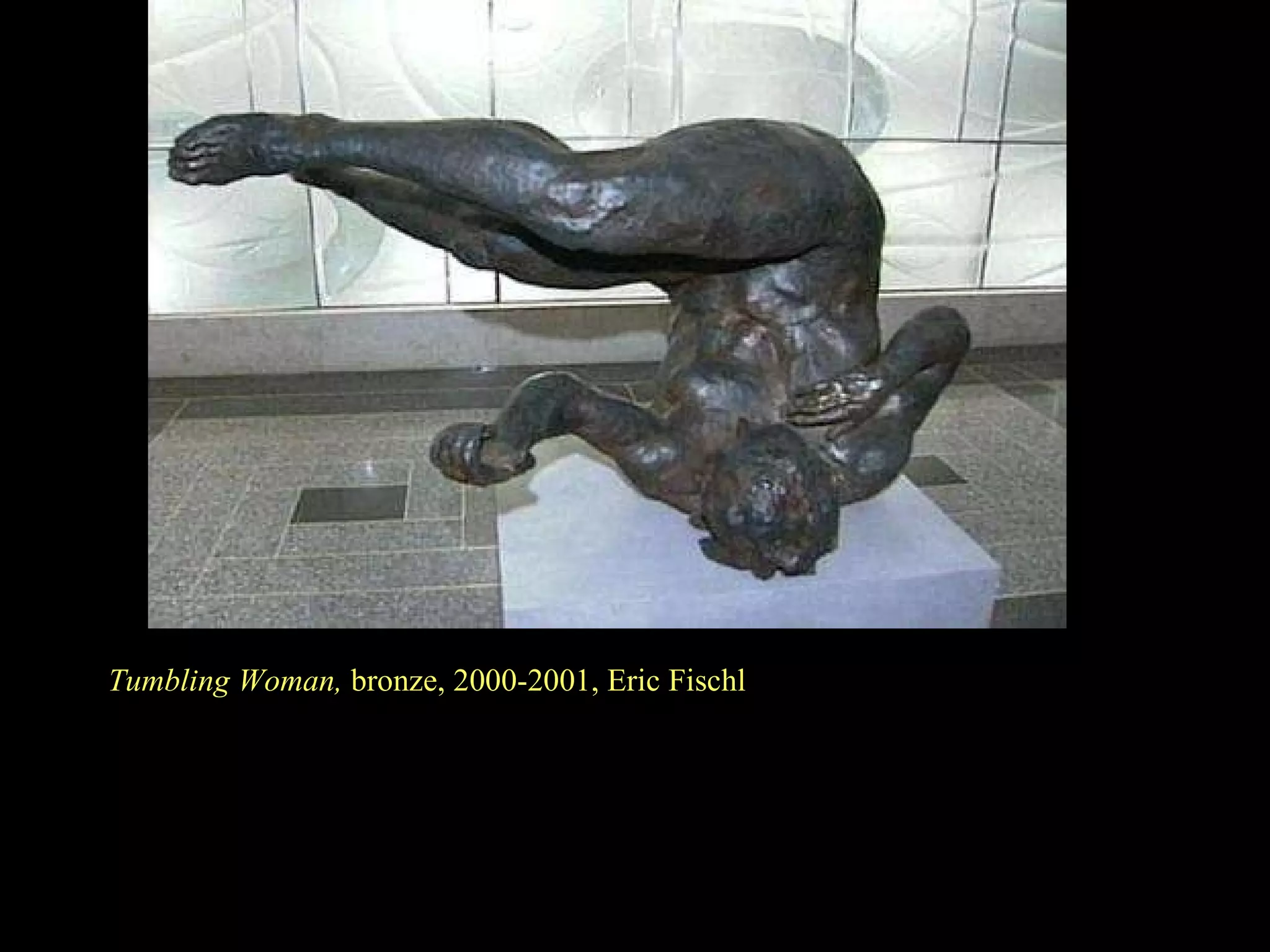 Tumbling Woman,  bronze, 2000-2001,   Eric Fischl  