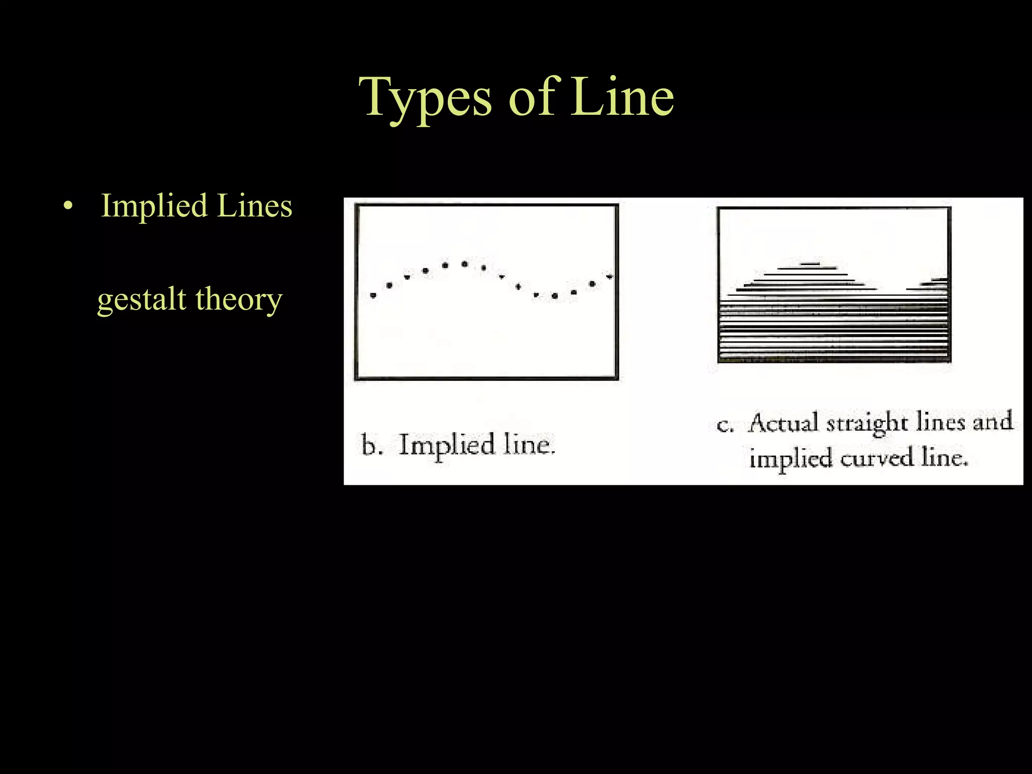 Types of Line Implied Lines gestalt theory 
