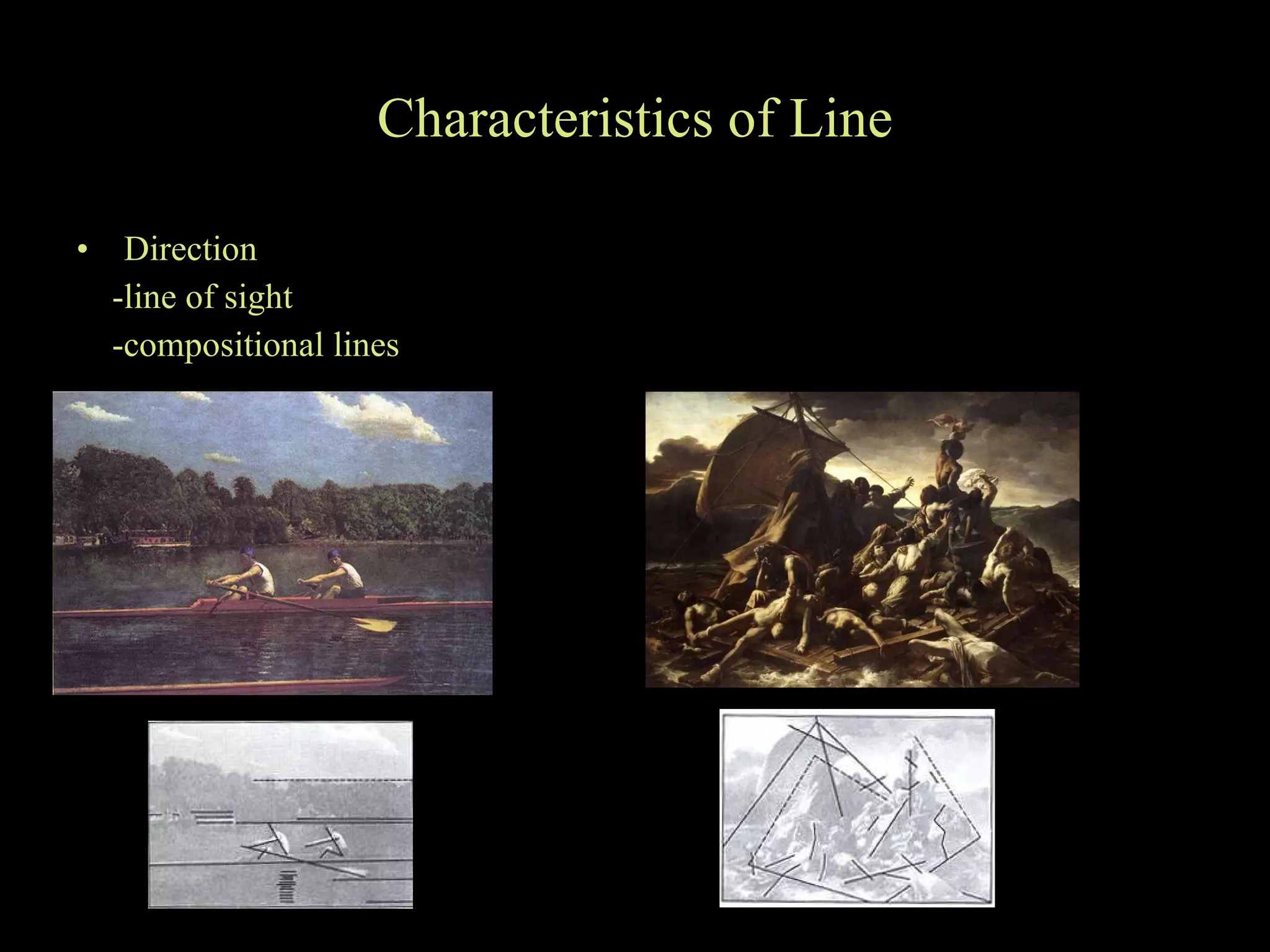 Characteristics of Line Direction -line of sight -compositional lines 
