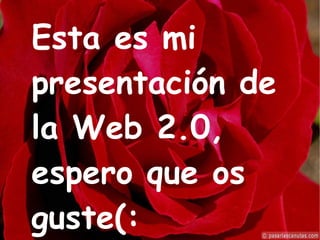 Esta es mi presentación de la Web 2.0, espero que os guste(: 