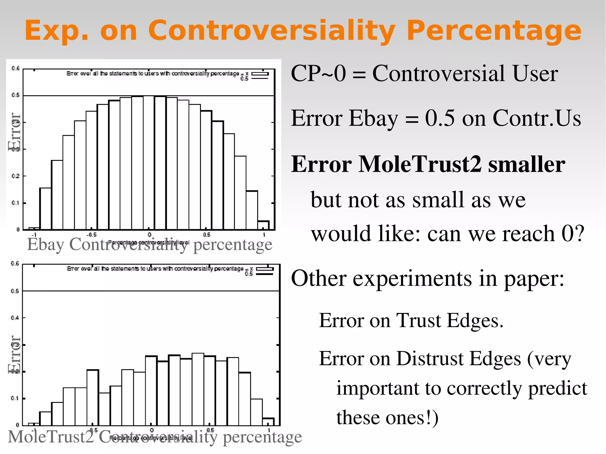 Controversial Users demand Local Trust Metrics: an Experimental Study on Epinions.com Community