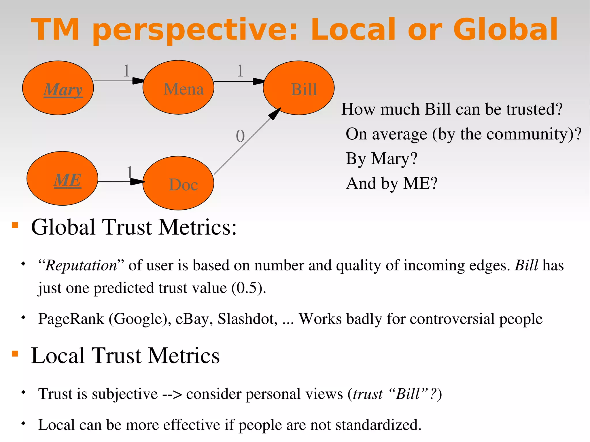Controversial Users demand Local Trust Metrics: an Experimental Study on Epinions.com Community