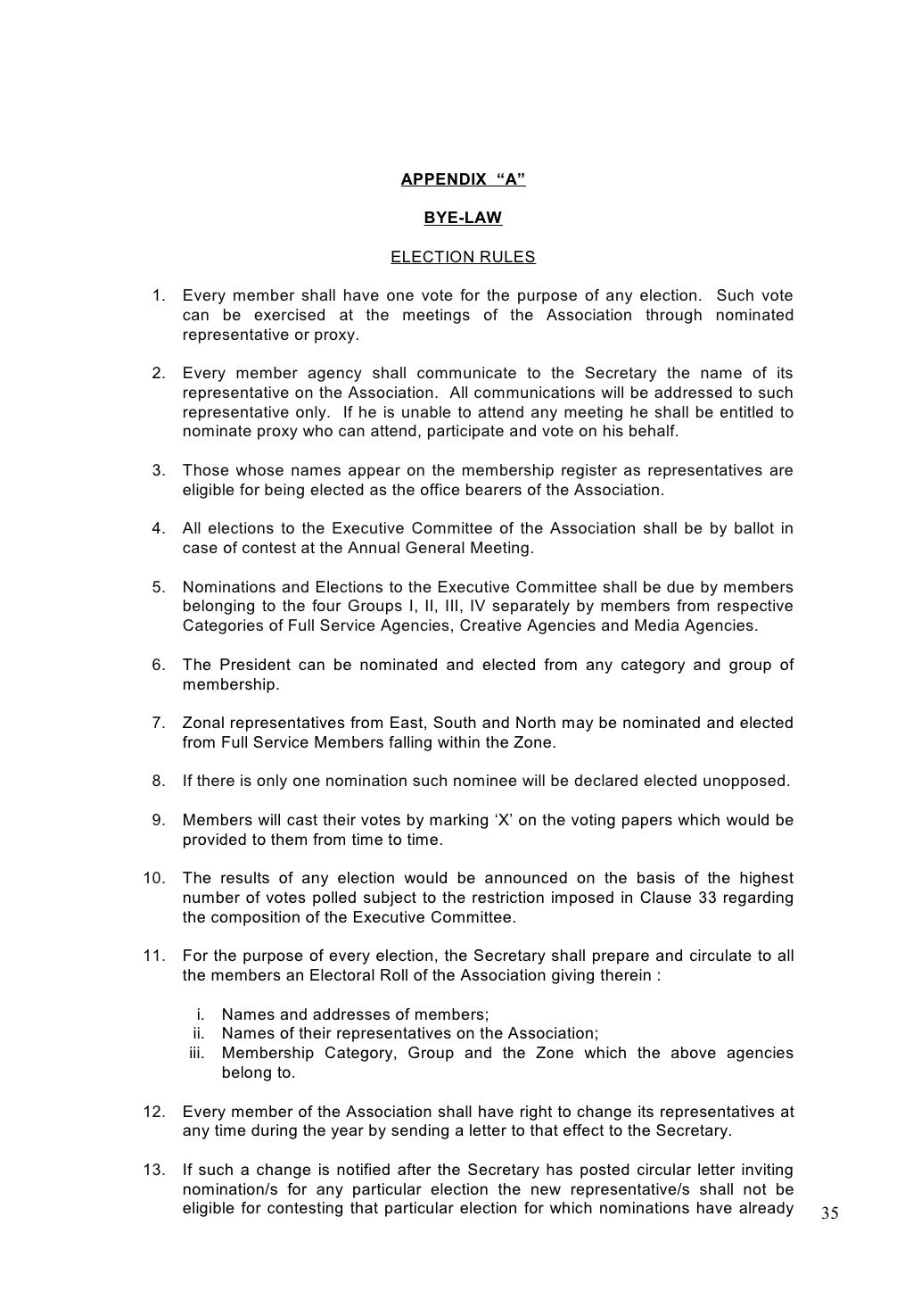 memorandum rules and regulations for add agencies