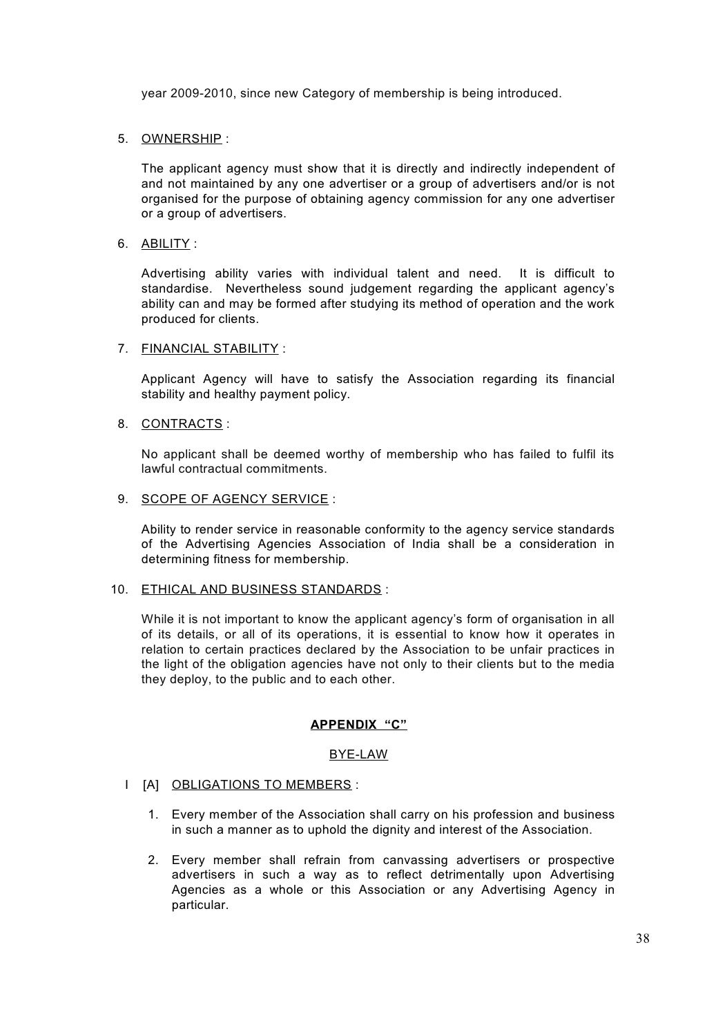 memorandum rules and regulations for add agencies