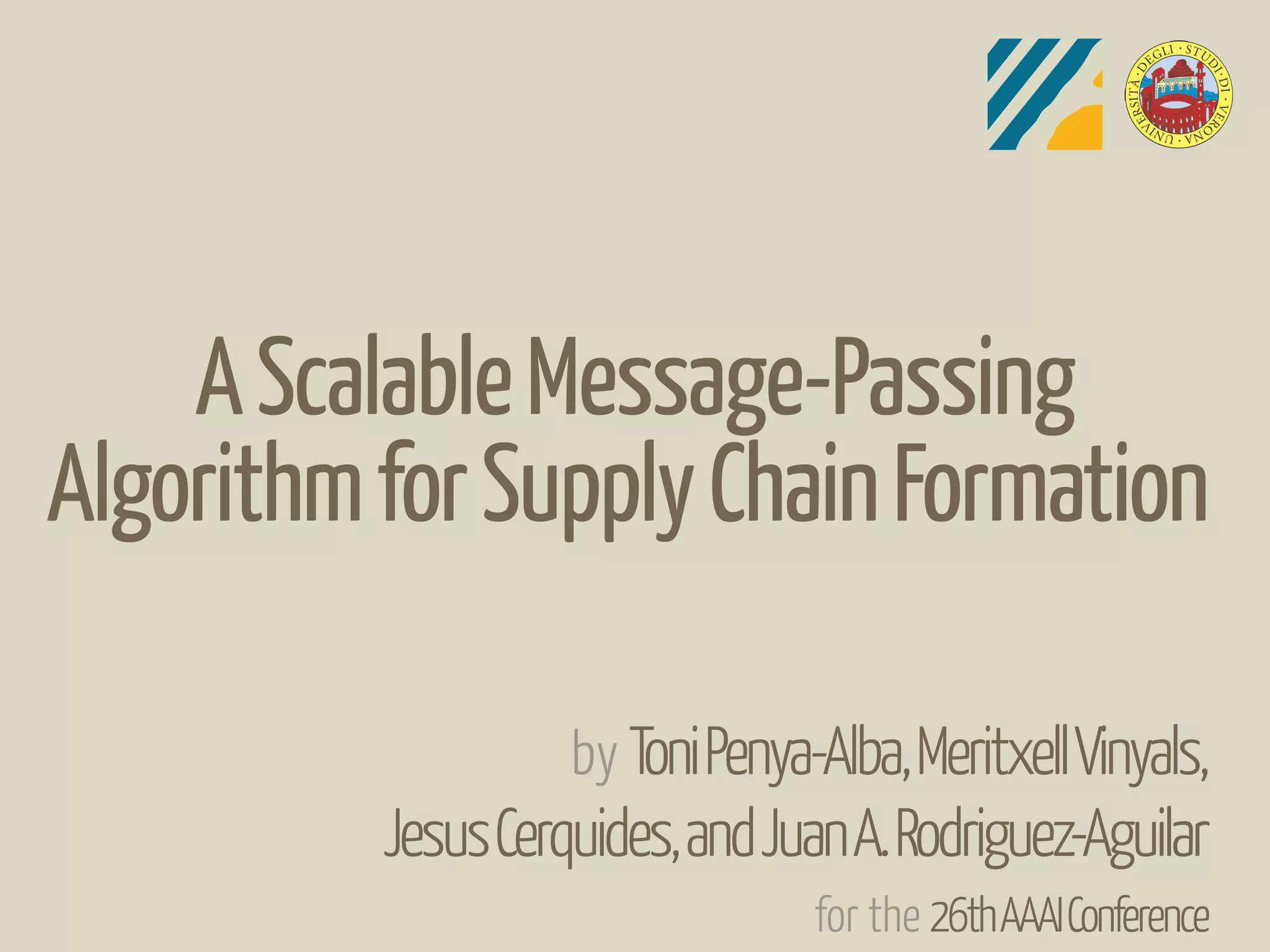 A Scalable MessagePassing Algorithm for Supply Chain Formation