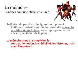 La mémoire
Comment mémoriser

METTRE DE L’ORDRE
DANS MES DOCUMENTS
 