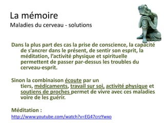 La mémoire
Réviser au calme avant de dormir
 