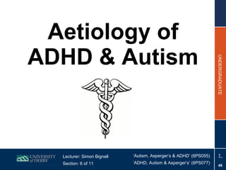 Aetiology of ADHD & Autism 