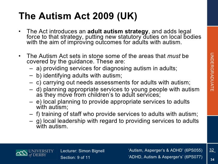 Section 9 Treatment for Autism