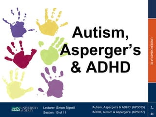 Autism, Asperger’s & ADHD 