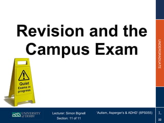 Revision and the Campus Exam 