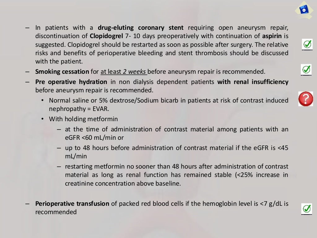 Preop assessment of AAA
