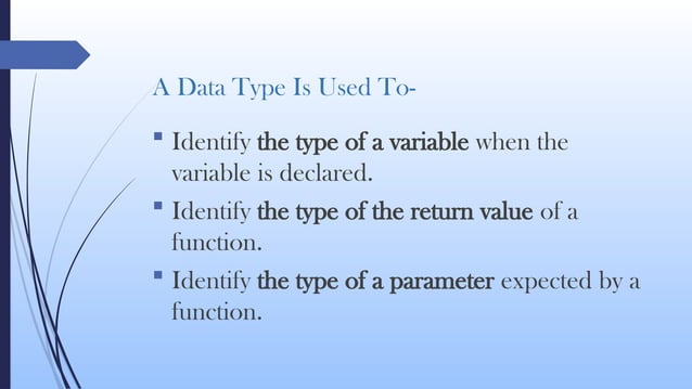 data types in c programming language in detail | PPTX