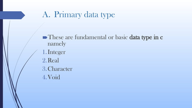 data types in c programming language in detail | PPTX