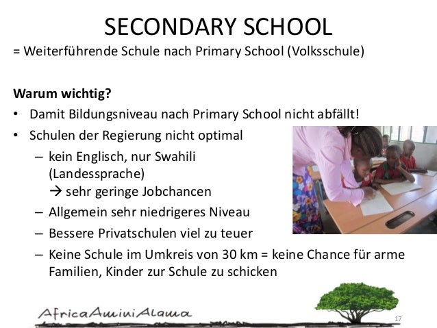 Africa Amini Alama Projekt Secondary School Inkl Kurzer Einfuhru