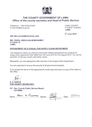 SCM Appointment Letter 1