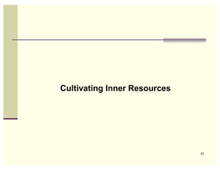 Cultivating Inner Resources




                              23
 