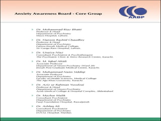 Anxiety Awareness Board – Core Members 