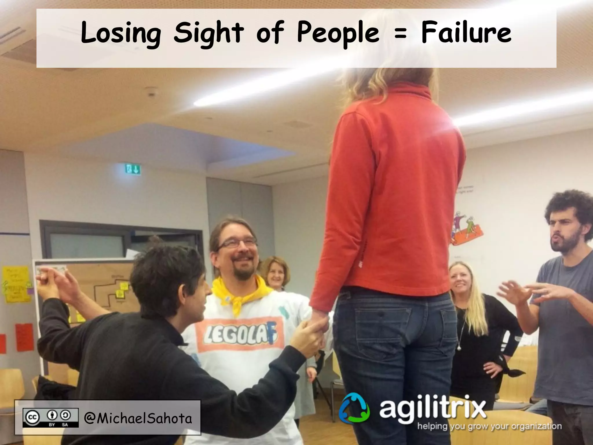 @MichaelSahota
Losing Sight of People = Failure
 