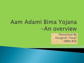 Presented By
Durgesh Tiwari
(MBA RD)
 