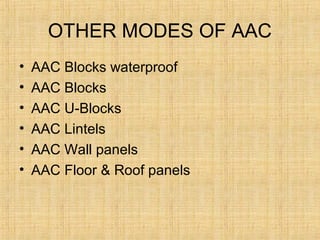autoclaved aerated concrete | PPT