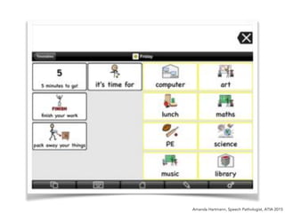 Amanda Hartmann, Speech Pathologist, ATIA 2015
 