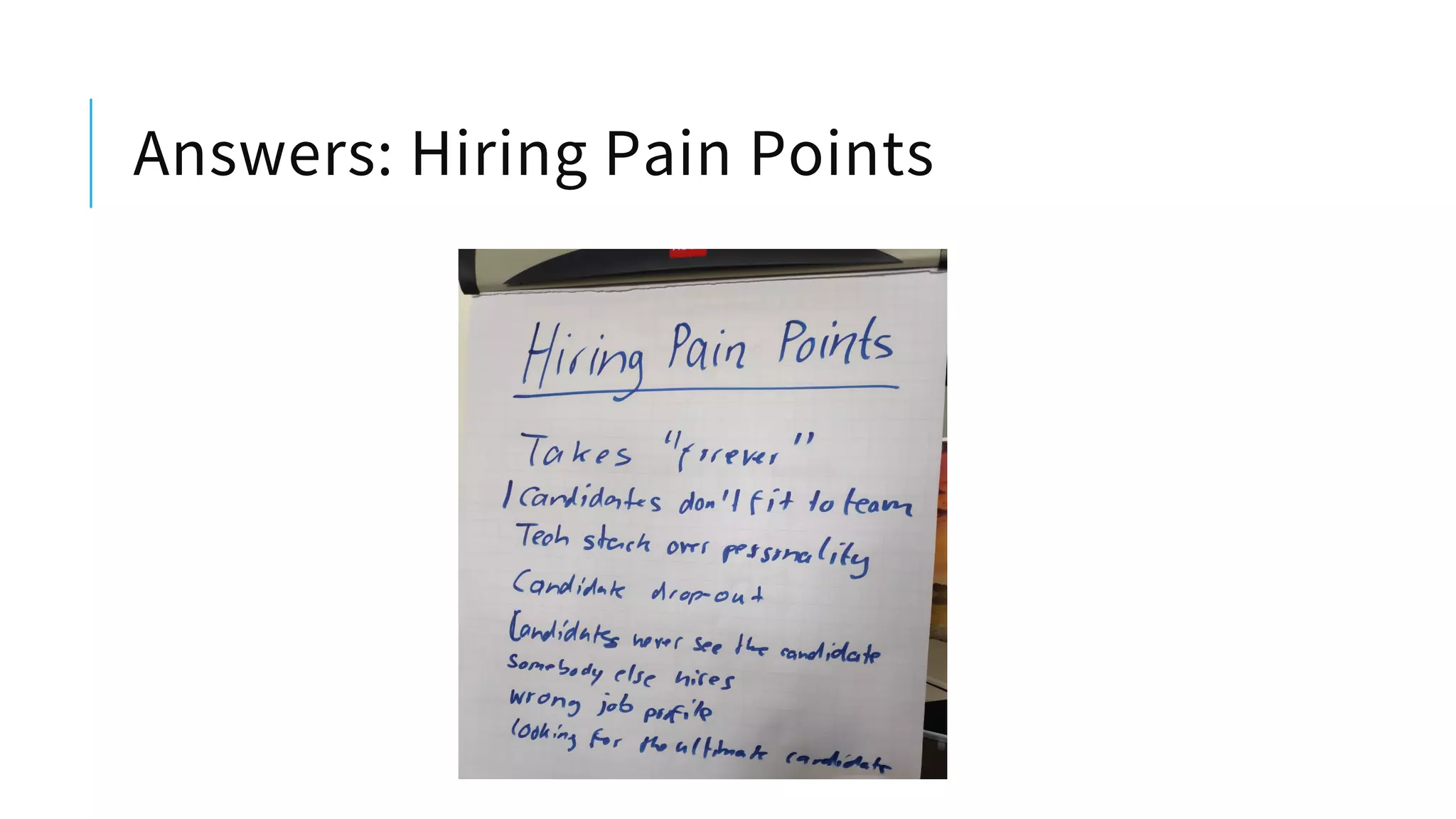 Answers: Hiring Pain Points
 