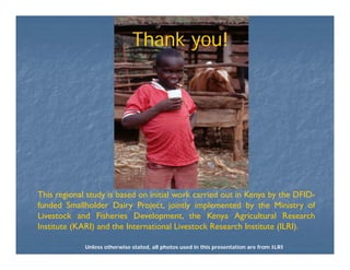 Lessons from action research to promote uptake of harmonised institutional approaches and appropriate technology to transform informal milk markets in the Eastern and Central Africa Region