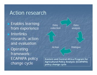 Lessons from action research to promote uptake of harmonised institutional approaches and appropriate technology to transform informal milk markets in the Eastern and Central Africa Region
