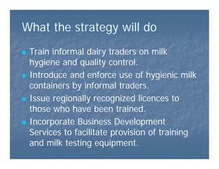 Lessons from action research to promote uptake of harmonised institutional approaches and appropriate technology to transform informal milk markets in the Eastern and Central Africa Region