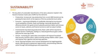 Accelerating sustainable smallholder dairy value chain development in Tanzania