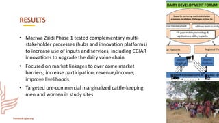 Accelerating sustainable smallholder dairy value chain development in Tanzania