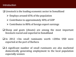 Knowledge of livestock grading and market participation among small ruminant producers in northern Somalia 