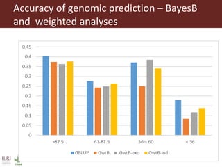 Improving the accuracy of genomic predictions in small holder crossed-bred dairy cattle 
